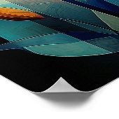 Abstracte Vlinderkunst - Geometrisch Natuurontwerp Poster (Hoek)