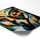 Abstracte vlinderkunst - geometrische Natuur ontwe Poster (Hoek)