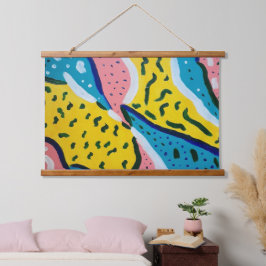 Abstracte vlinderkunst hangend wandkleed