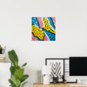 Abstracte Vlinderkunst Poster (Thuiskantoor)