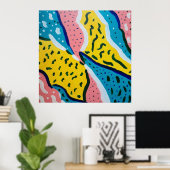 Abstracte vlinderkunst poster (Thuiskantoor)