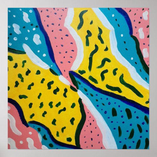 Abstracte Vlinderkunst Poster (Voorkant)