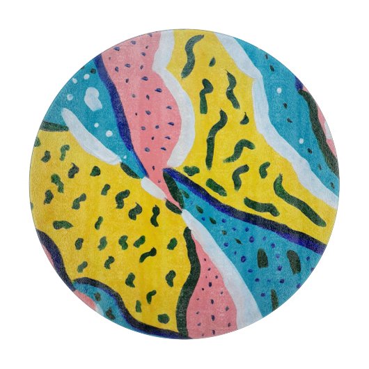 Abstracte vlinderkunst snijplank (Voorkant)