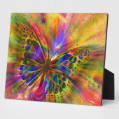 Abstracte vlinderkunst Waterverf Fotoplaat (Zijkant)