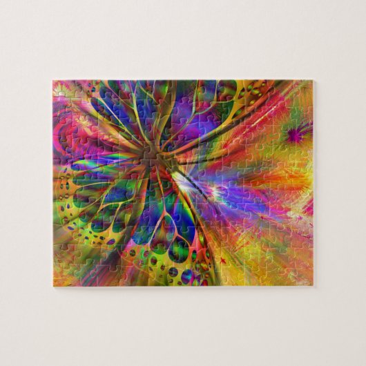 Abstracte vlinderkunst Waterverf Legpuzzel (Horizontaal)