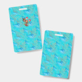 Abstracte Vlinders in Beweging Badge (Voor- en achterkant)