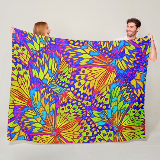 Abstracte vlinders - modern fleece deken (In situ)