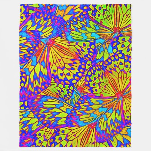 Abstracte vlinders - modern fleece deken (Voorkant)