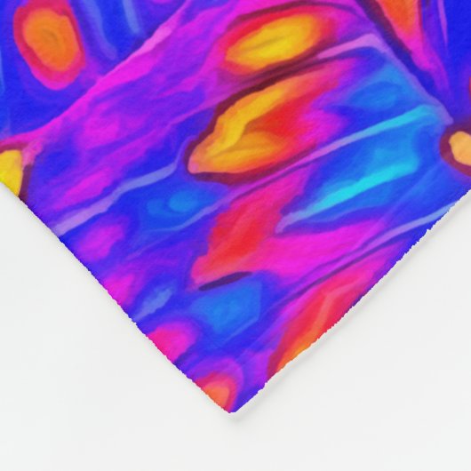 Abstracte vlinders - modern fleece deken (Hoek)