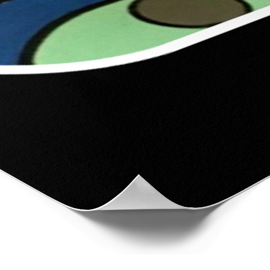 Abstracte vlinderschilderij uit de middeleeuwen op poster (Hoek)