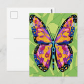 Abstracte vlinderschildering briefkaart (Voorkant / Achterkant)