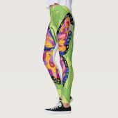 Abstracte vlinderschildering leggings (Links)
