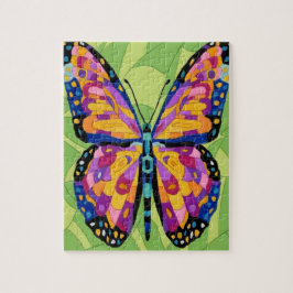 Abstracte vlinderschildering legpuzzel