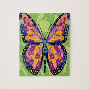 Abstracte vlinderschildering legpuzzel