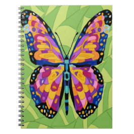 Abstracte vlinderschildering notitieboek
