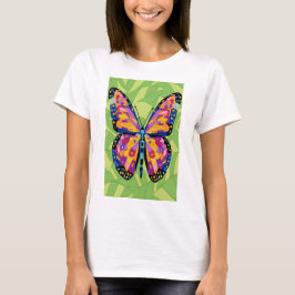 Abstracte vlinderschildering t-shirt