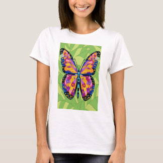 Abstracte vlinderschildering t-shirt