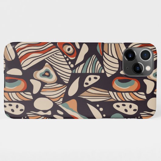 Abstracte vlindervleugels geïnspireerd door boho - iPhone hoesje (Achterkant horizontaal)