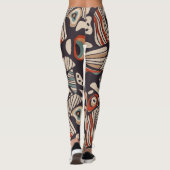 Abstracte vlindervleugels geïnspireerd door boho - leggings (Achterkant)