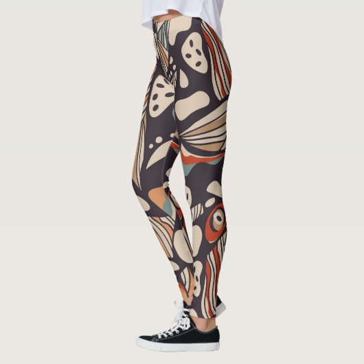 Abstracte vlindervleugels geïnspireerd door boho - leggings (Links)