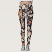 Abstracte vlindervleugels geïnspireerd door boho - leggings (Voorkant)
