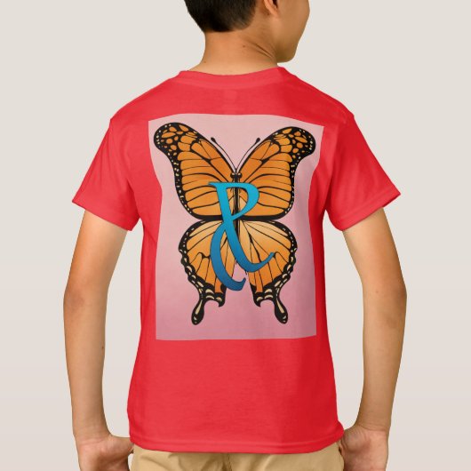Abstracte vlindervleugels T-shirt ontwerp (Achterkant)