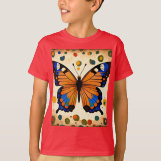 Abstracte vlindervleugels T-shirt ontwerp