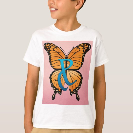 Abstracte vlindervleugels T-shirt ontwerp (Voorkant)