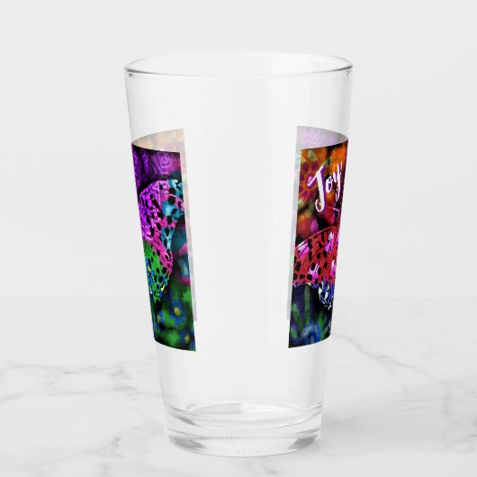 Abstracte vlindervreugde vlinders Paarse rood Glas (Links)