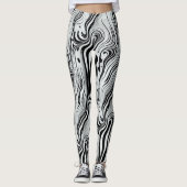 Abstracte vloeibaar Abstract zwendelkunst Leggings (Voorkant)