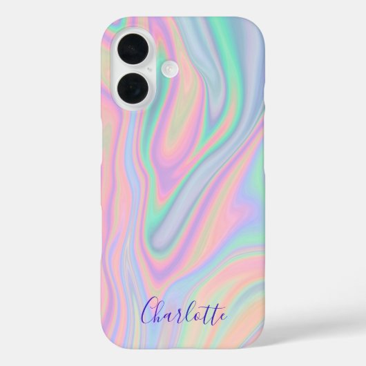 Abstracte vloeibaar-inktachtige pasteelkleur. Naam Case-Mate iPhone Case (Achterkant)