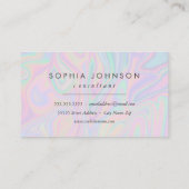 Abstracte vloeibaar-inktpaalkleur visitekaartje (Achterkant)