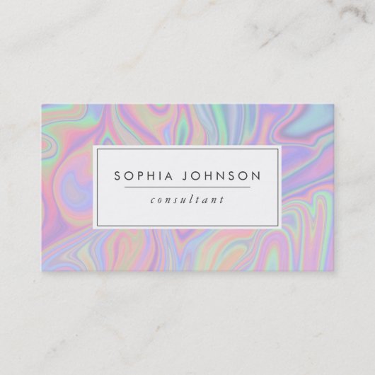 Abstracte vloeibaar-inktpaalkleur visitekaartje (Voorkant)