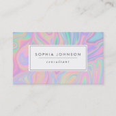 Abstracte vloeibaar Iridescent Paarse pastolkleur Visitekaartje (Voorkant)