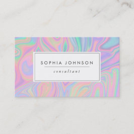 Abstracte vloeibaar Iridescent Paarse pastolkleur Visitekaartje