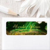 Abstracte vloeibaar papier Faux Gold Metallic Foli Etiket (Insitu)