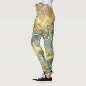 Abstracte vloeibaar schoeisel Textielachtergrond Leggings (Links)