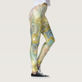 Abstracte vloeibaar schoeisel Textielachtergrond Leggings (Rechts)