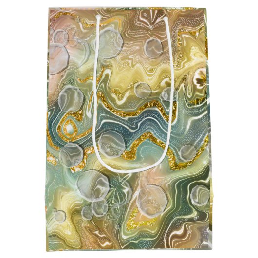 Abstracte vloeibaar schoeisel Textielachtergrond Medium Cadeauzakje (Achterkant)