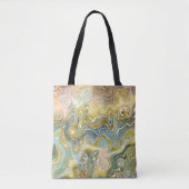 Abstracte vloeibaar schoeisel Textielachtergrond Tote Bag (Voorkant)