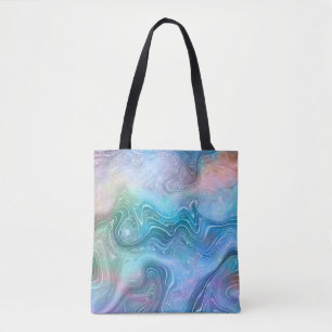 Abstracte vloeibaar schoeisel Textielachtergrond Tote Bag