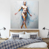 Abstracte vloeibaarheid canvas afdruk (Insitu (Slaapkamer))