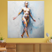 Abstracte vloeibaarheid canvas afdruk (Insitu (Woonkamer))