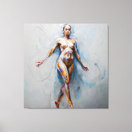 Abstracte vloeibaarheid canvas afdruk (Voorkant)