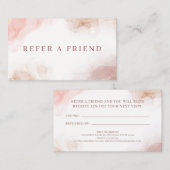 Abstracte vloeibare alcoholinkt aanbevelingskaartje (Voorkant / Achterkant)