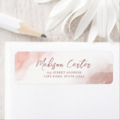 Abstracte vloeibare alcoholinkt retouradreslabel etiket (Insitu)