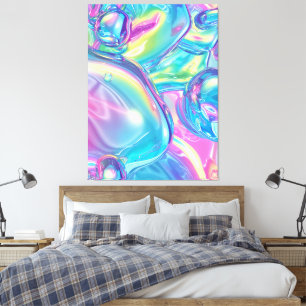 Abstracte vloeibare chroom uitgerekte canvasprint canvas afdruk