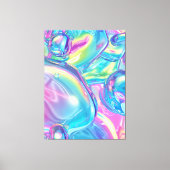 Abstracte vloeibare chroom uitgerekte canvasprint canvas afdruk (Voorkant)