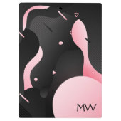 Abstracte vloeibare dynamische golfvorm klembord (Achterkant)