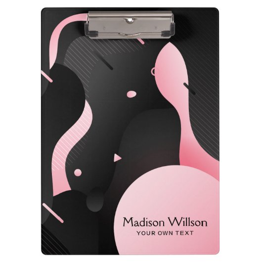 Abstracte vloeibare dynamische golfvorm klembord (Voorkant)